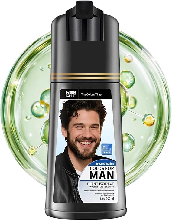 Beard Dye for Men 200ml Black Instant Facial Hair Coloring
