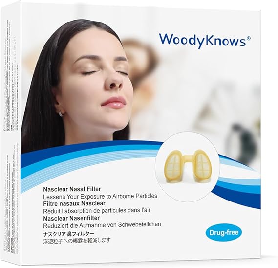 Nasclear Nasal Filters, Seasonal Allergies and Industrial Pollution aid, Public Transportation and pet Grooming Protection (Trial S/M/L/XL)