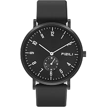 Men's Watch Ultra-Thin Minimalist Waterproof-Fashion Watch for Men or Women with Silicone Band Wrist Watches, 1100-Black White, minimalist watch for men