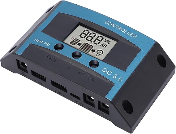 Solar Charge Controller Solar Charge Controller MPPT 80A 12V/24V Panel Regulator with Dual USB Ports Efficient Power Management (50A)