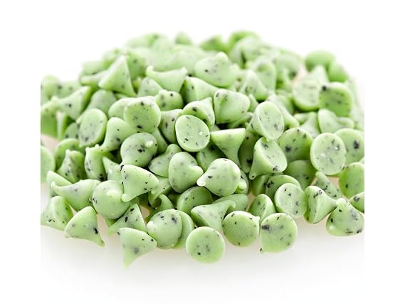 Green Mint Baking Chips Bulk 1/2 lb Resealable Bag | Mini Mint Candy Chips for Cookies, Brownies, Holiday Desserts, Christmas Baking, St. Patricks Day Treats & Ice Cream Toppings