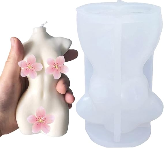 Silicone Mold Woman Body, Female Candle Mold for Soy Wax, Plaster Resin Casting, Epoxy Human Mold for Resin Casting, Homemade Soap Making DIY Craft
