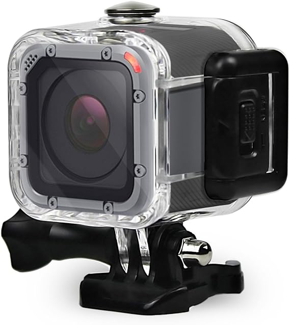 FitStill 196FT/60M Dive Housing Waterproof Diving Protective Case Shell for Go Pro Hero 5 Session Hero 4 Session with Bracket Mount for Go Pro Hero5 Session & Hero4 Session Accessories kit