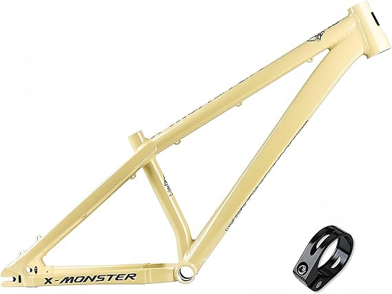 Dirt Jump 26IN Bicycle Frame 10X135mm Mountain Jumper Bicycle Frame External Routing 6061 Aluminum Alloy AM Hardtail Bicycle Frame Quick Release