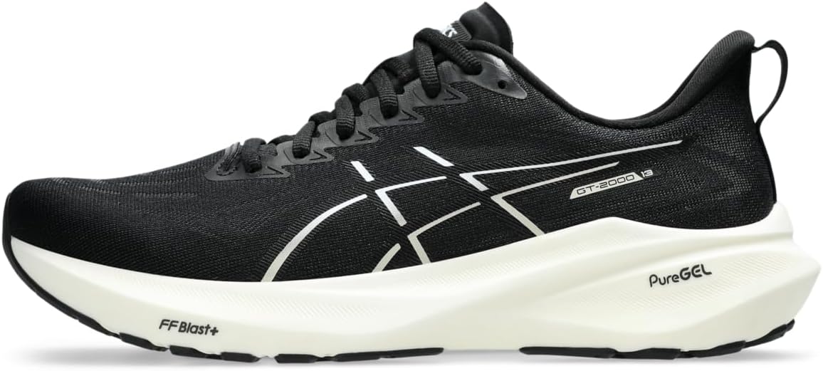 ASICS Men's GT-2000 13 Running Shoes, 9, Black/White