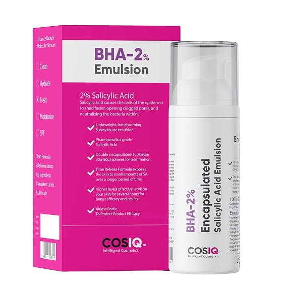 2% Encapsulated Salicylic Acid Emulsion Face Serume for Sensitive Skin. | Face Exfoliator for Blackheads, Whiteheads, Acne & Open Pores | Reduces Breakouts | For Women & Men | 30ml