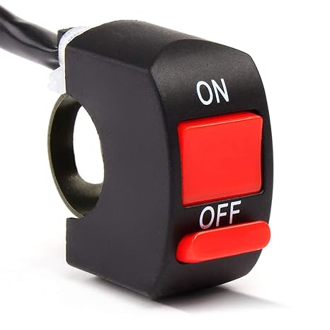 Motorcycle Handlebar Switch On Off Toggle Switch with Push Button for U5 U7 U2 Motorcycles Scooter Electrombile Motorbike-7/8inch 22mm