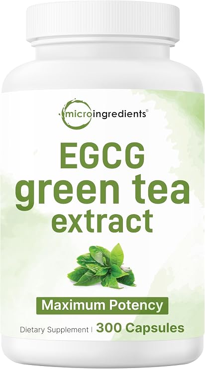 Micro Ingredients Extra Strength Green Tea Extract, 300 Capsules | 5 Month Supply | Maximum Potency Polyphenols Antioxidant Supplement for Skin, Energy, Brain & Heart Support*