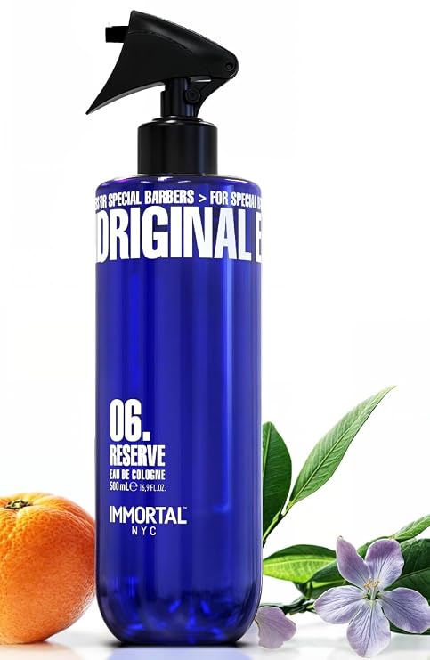 Immortal NYC Reserve 06, After Shave Spray Body/Face Men's Cologne, 17 oz - Exclusive Barbers - Softens Skin - Refreshes/disinfects and Relieves Face and Skin - Moisturizing Formula After Shaving