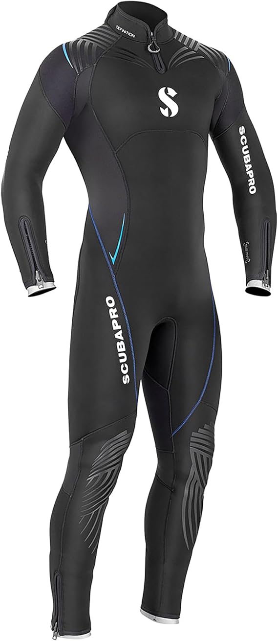 SCUBAPRO Definition Steamer 5 mm Men's Diving Wetsuit (Black/Blue, Medium Short)