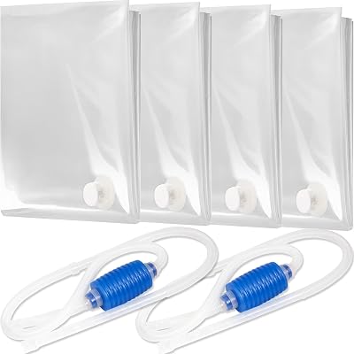 4 Pack Emergency Drinking Water Storage 45 Gallon, Food-Grade Bathtub Bladder, BPA-Free, Ideal for Emergency Water Bank, Camping, RV Traveling, Hurricane, Storm & Disaster Preparedness Supplies