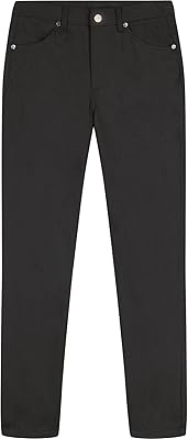 Izod Boys School Uniform Twill Pants, Flat Front & Comfortable Waistband with 5 Pockets