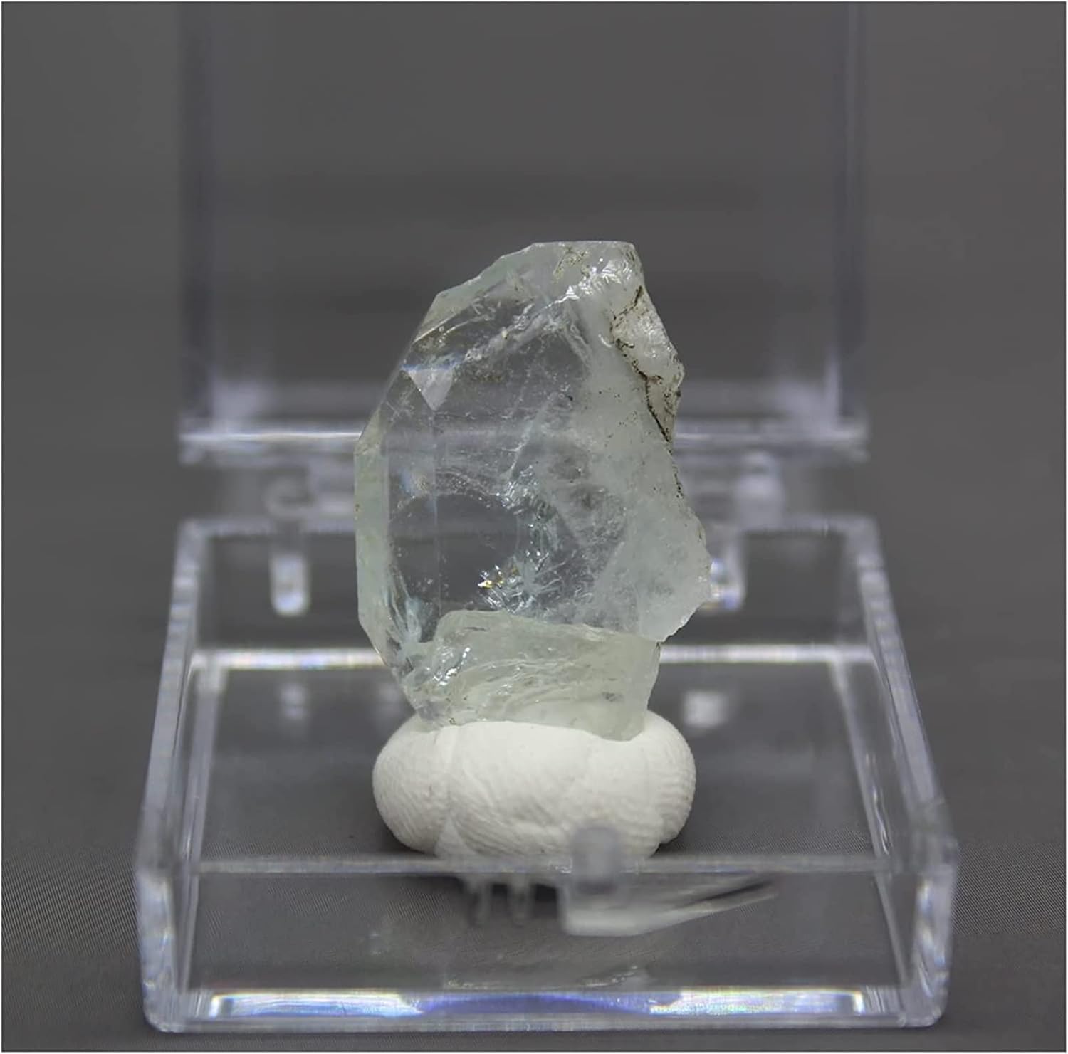 Minerals Rare Natural Aquamarine-edelstein Mineral Copper Stones and Crystals, The Crystal Quartz-Rot Stone Box Size 3.4cm Crystal Stones Decoration Color : Style 6