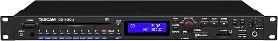 Tascam CD-400U Rackmount CD/Media Player with Bluetooth Wireless and AM/FM Receiver