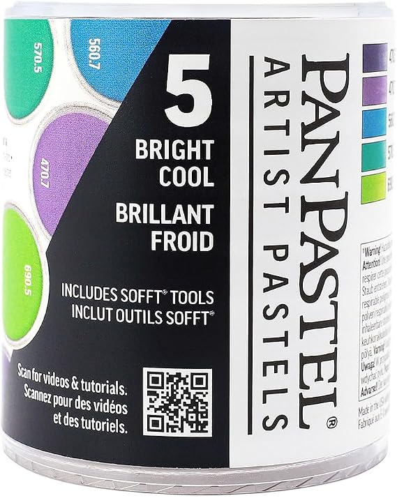 PanPastel Artist Pastels by GOLDEN, Bright Cool Stack Set, 5 Colors