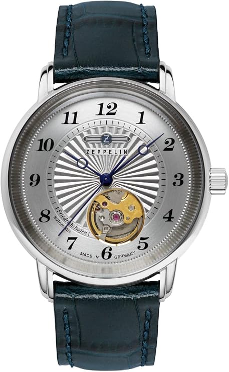 Zeppelin 8567-1 Men's Watch Automatic 5 ATM Waterproof Mineral Glass Silver Dial