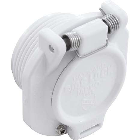 Hayward W400BWHP White Free Rotation Vacuum Lock Safety Wall Fitting Replacement for Hayward Navigator Pool Cleaners