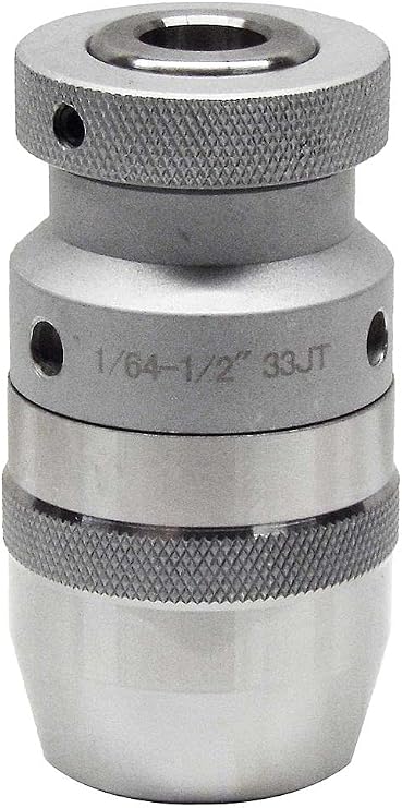 1/64"-1/2" 33-Jacobs Taper HIGH PRECISION INDUSTRIAL KEYLESS DRILL CHUCK-Coated 10,000RPM