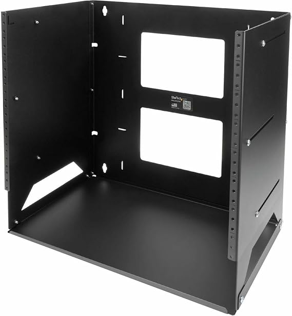 StarTech 8U Wall-Mount 2-Post Open Frame Rack Shelf, TAA (WALLSHELF8U)