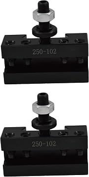 Turning Tool Holder 250-102 Quick Change Tool Post Set 2Pcs Tool Post AXA Fit for Swing 12 Inch 250-100 or 250-111
