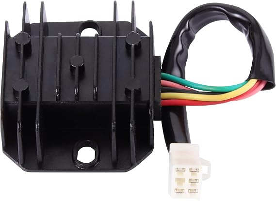 WOOSTAR 5 Wire 12V AC Voltage Regulator Rectifier Replacement for CG 125cc 200cc 250cc GY6 125cc 150cc 200cc 250cc Taotao Lifan Scooter ATV 4 Wheeler Quad Dirt Pit Bike Go Kart Moped