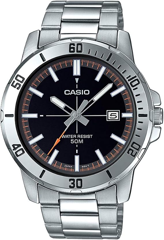 Casio Watch Men Analog Brown dial Stainless Steel