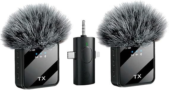 Torima F11-2 Type-C + Lightning + Aux 2li 3in1 Kablosuz Yaka Mikrofonu