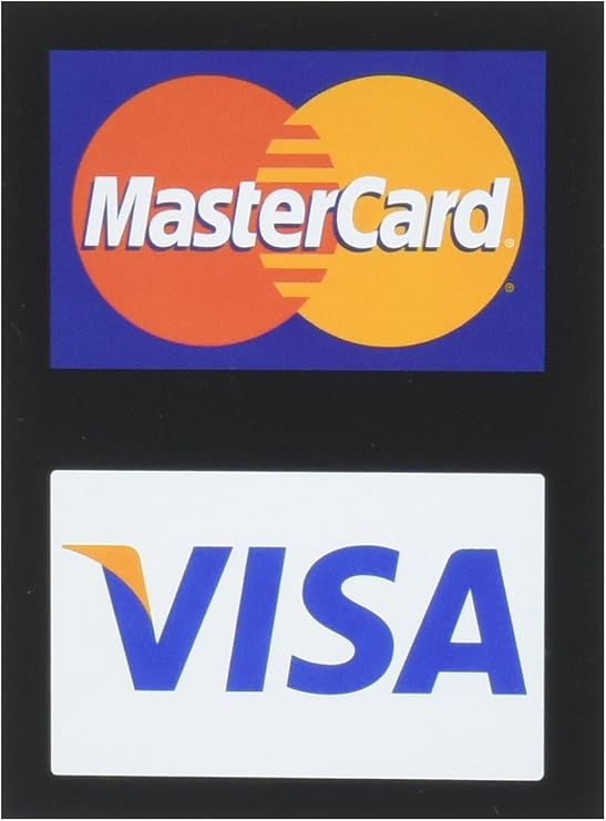 Mastercard/Visa Credit Card Decals 4 pack