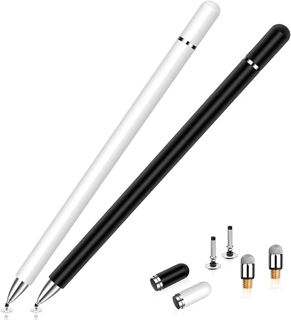 Xspring Ipad için Stylus Kalem, IOS ve Android Cihazlar, Dizüstü Bilgisayar, Telefonlar ve Tabletler için Uyumlu 2 Adet Evrensel Stylus Kalem, Çizim ve El Yazısı için Stylus Kalem