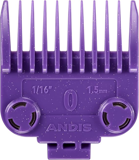 Andis Professional Master Dual Magnet OG Size 0 Snap on Comb Set, 561385, Purple