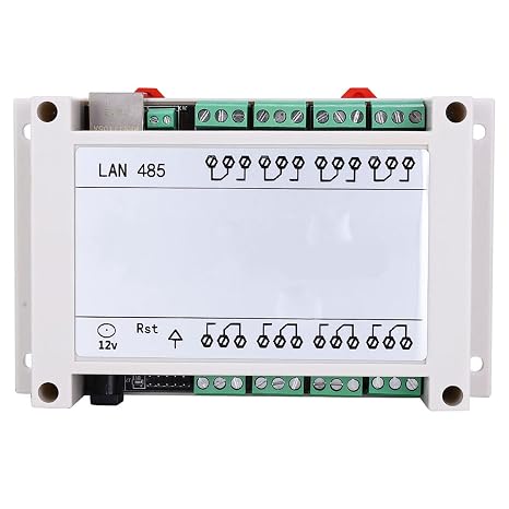 Ethernet RJ45 TCP/IP Relay Remote Control Module, Solid State Relays Controller Network Web Server 8 Channels Relay Module Board 250V/AC 10A with Case(White)