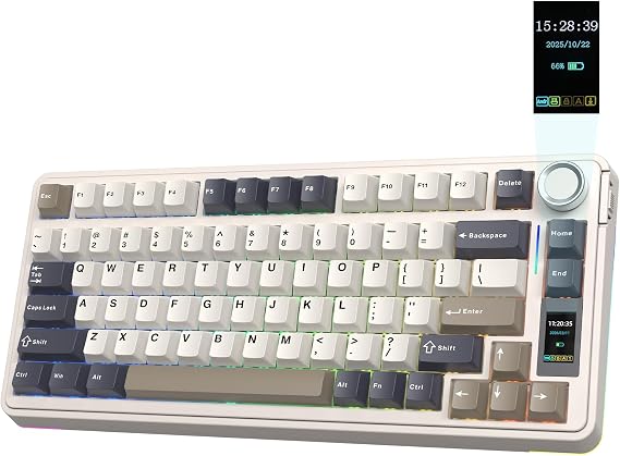 EPOMAKER X Aula EA75 MAX Wireless Gaming Keyboard with Screen & Knob