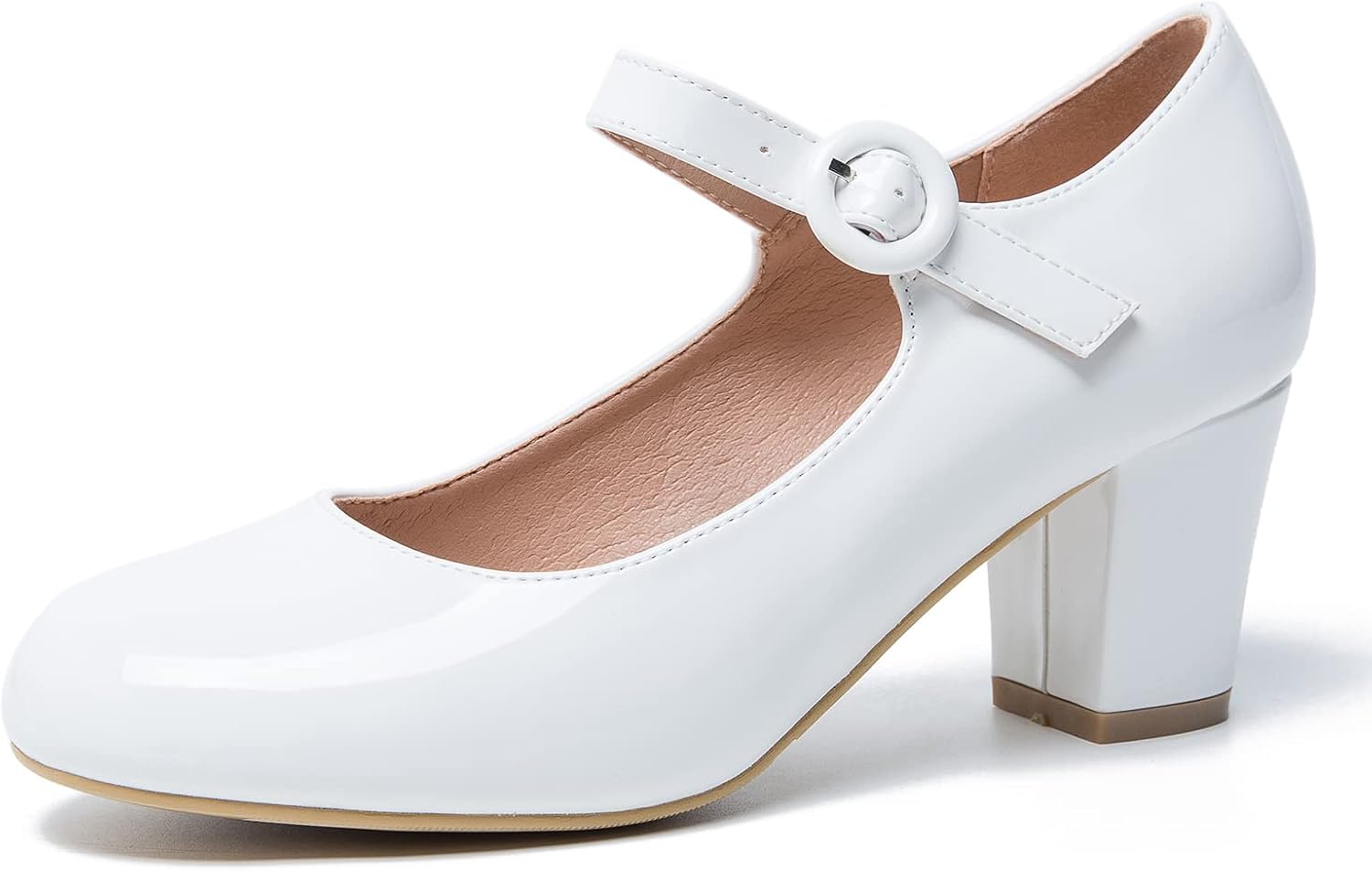 Closed Toe Heels for Women Low Block Heels Chunky Heels Womens Pumps Mary Jane Shoes Women Wedding Pumps