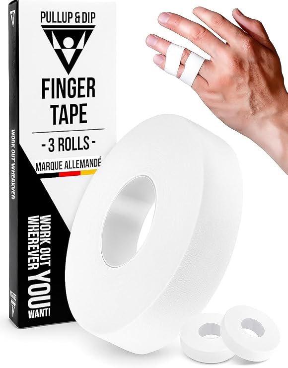 Finger Tape Sports Extra Strong Adhesive, 3 Rolls Athletic Tape for Fingers, Skin-Friendly Sports Tape, Tape for Weight Lifting, Volleyball Finger Tape, Boulder, Climbing, Basketball, Finger Tape BJJ