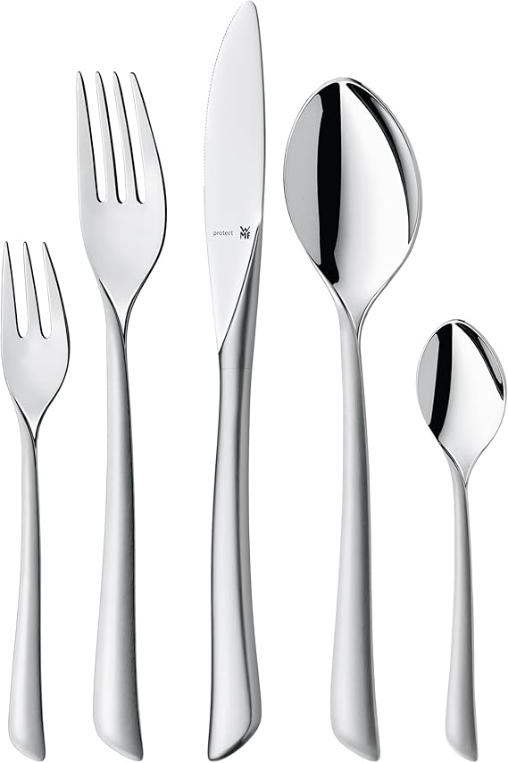 WMF Virginia Cromargan Protect Cutlery Set for 12 People, Silver, 60-Piece