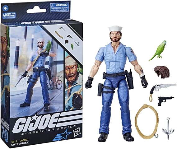 G. I. Joe Classified Series Shipwreck with Polly, Collectible G.I. Joe Action Figures, 70, 6 inch Action Figures for Boys & Girls, with 6 Accessories