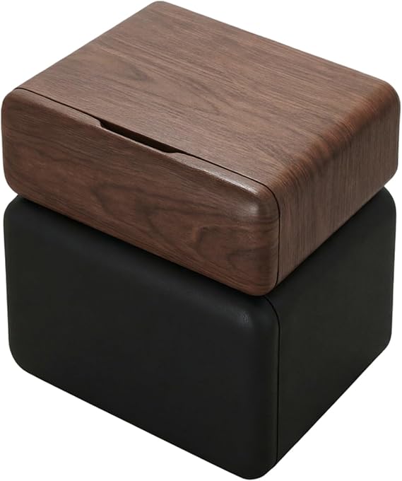 Bedside Table Two-Tier Bedside Table with Drawer and Storage Compartment for Bedroom Use Bedroom(Black,Small)