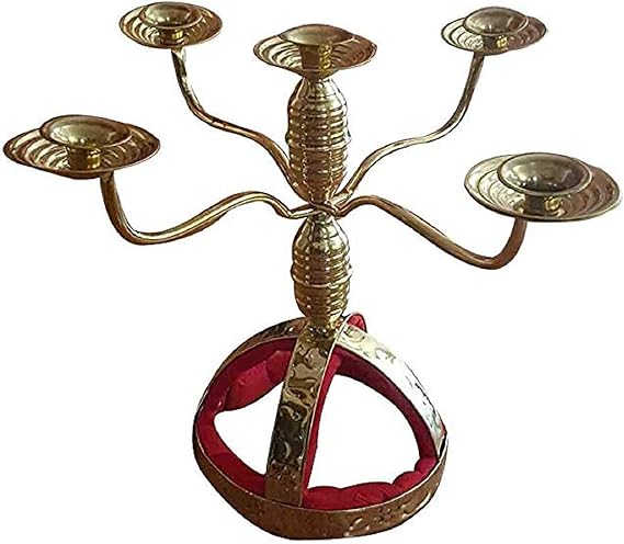 bonballoon Egyptian Belly Dance Brass Candle Holder Candelabra 5 Shemadan Candles Handmade