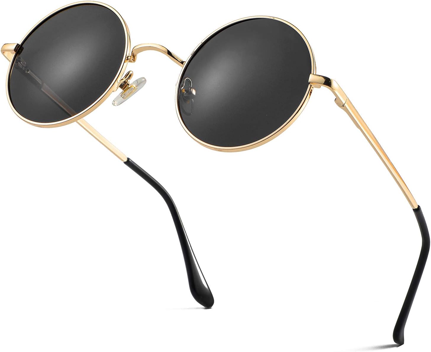 Retro Small Round Polarized Sunglasses for Men Women Circle Hippie Style Sun Glasses