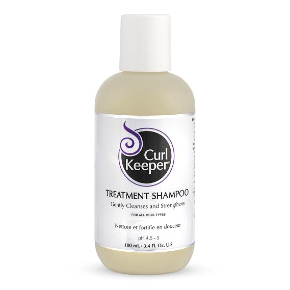 Curl Keeper Treatment Shampoo for Curly Hair, 3 Fl Oz - Daily Shampoo Gently Cleanses, Strengthens & Restores All Curl Types - Sulfate-Free Formula.
