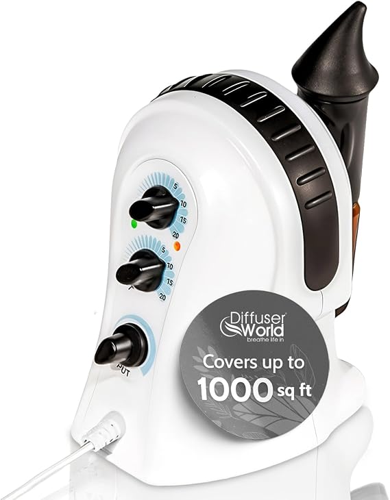 Waterless Diffuser for Essential Oils 110V, Made in USA Black Aroma Atomizer Waterless Essential Oil Diffusers for Home Large Room, Advanced Air Aromatherapy Home Scent Diffusers