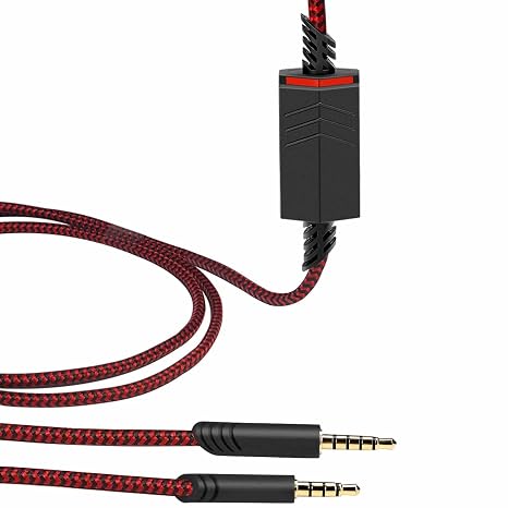 Audio Cable Compatible with Astro A40 A40TR Headset(Red/Black)