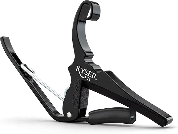 Kyser Quick-Change Capo for 12-string guitars, Black, KG12B