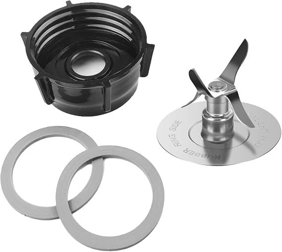 For Oster Blender Replacement Parts Blender Ice Blade with Jar Base Cap and Two Rubber O Ring Seal Gasket Accessory Refresh Kit,Compatible with Oster Blender