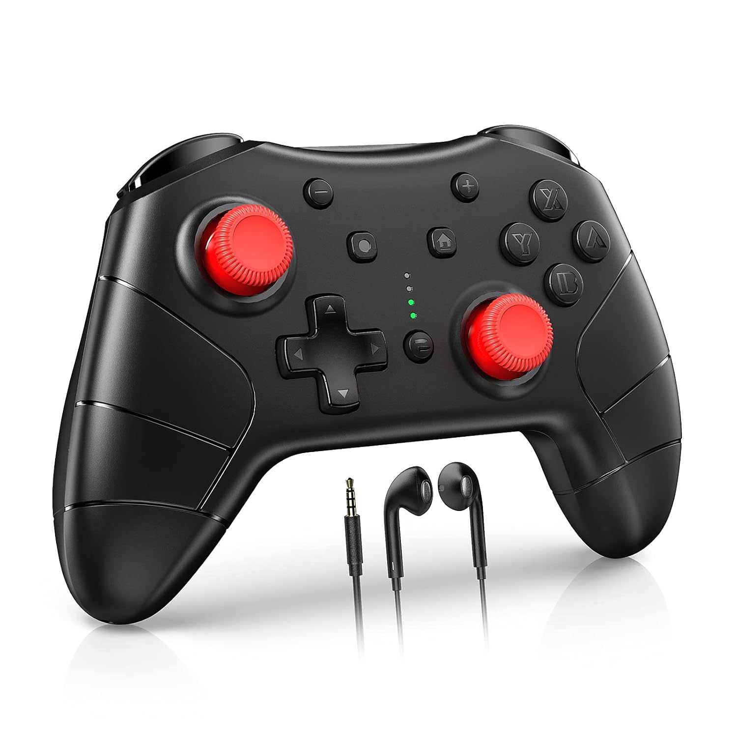 Vivefox Wireless Switch Pro Controller - Switch Lite Compatible, Dual Rumble, Motion Control, Turbo Function, Headphone Jack