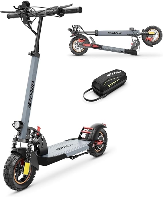 Electric Scooter Adults, 800W Motorized Eletric Kick Scooters, 10" Off Road Pneumatic Tires eScooter for Adult, 28 Mph Fast Speed & 31 km Long Range, Safety Dual Braking Systems