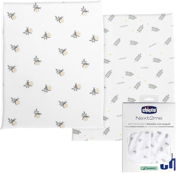 Chicco Sheet Set Bamboo Two Piece N2M Greenery