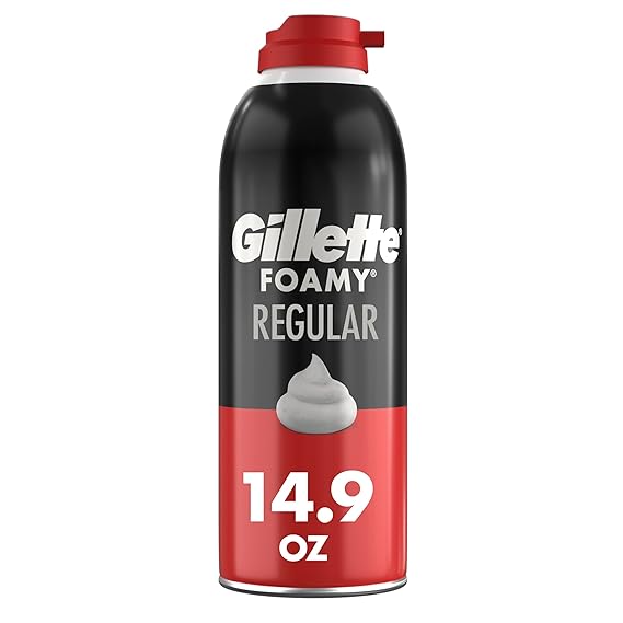 Gillette Foamy Classic Shave Foam for Men, Protection Against Shaving Irritation, Quick and Smooth Shave, shaving cream, 14.9 Oz