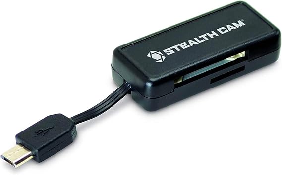 Stealth Cam Micro USB OTG Memory Card Reader for Android Devices, Black, STC-SDCRAND