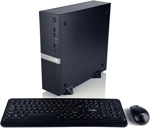 Envision S13 SFF PC 4GHz 6-Core Ryzen 5 5600G w/Radeon Graphics, 16GB RAM, 512GB NVME SSD, MSI mb, WiFi 6E, Windows 11 Pro, 10 USB, HDMI + DVI, RJ45, KB+M, Desktop Computer Tower for Business/Gaming